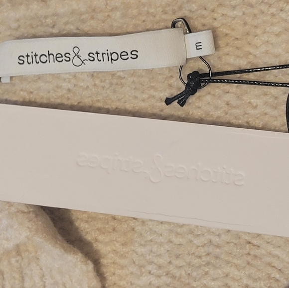 Revolve Clothing Stitches and Stripes Natural Beige Sweater Size Medium NWT - Picture 2 of 5